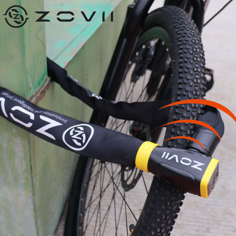 Chaîne Antivol Électrique en Acier Inox avec 3 Clés pour Vélo et Trottinette