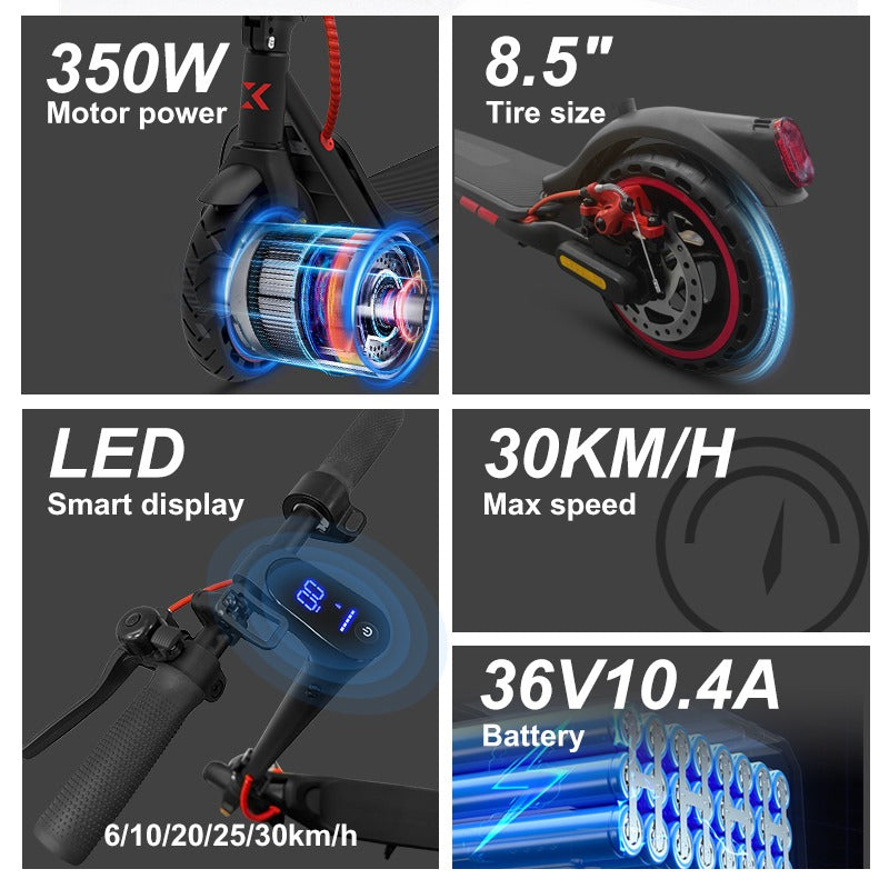 Monopattino Elettrico M2 Con Pneumatici Honeycomb