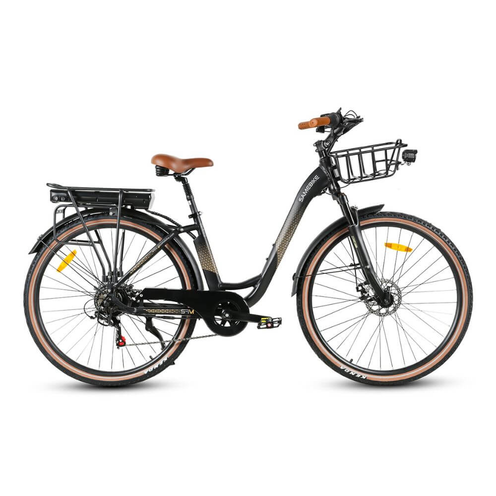 City E-Bike Donna 28" 500W Shimano 7V con Cestino