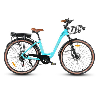 City E-Bike Donna 28" 500W Shimano 7V con Cestino