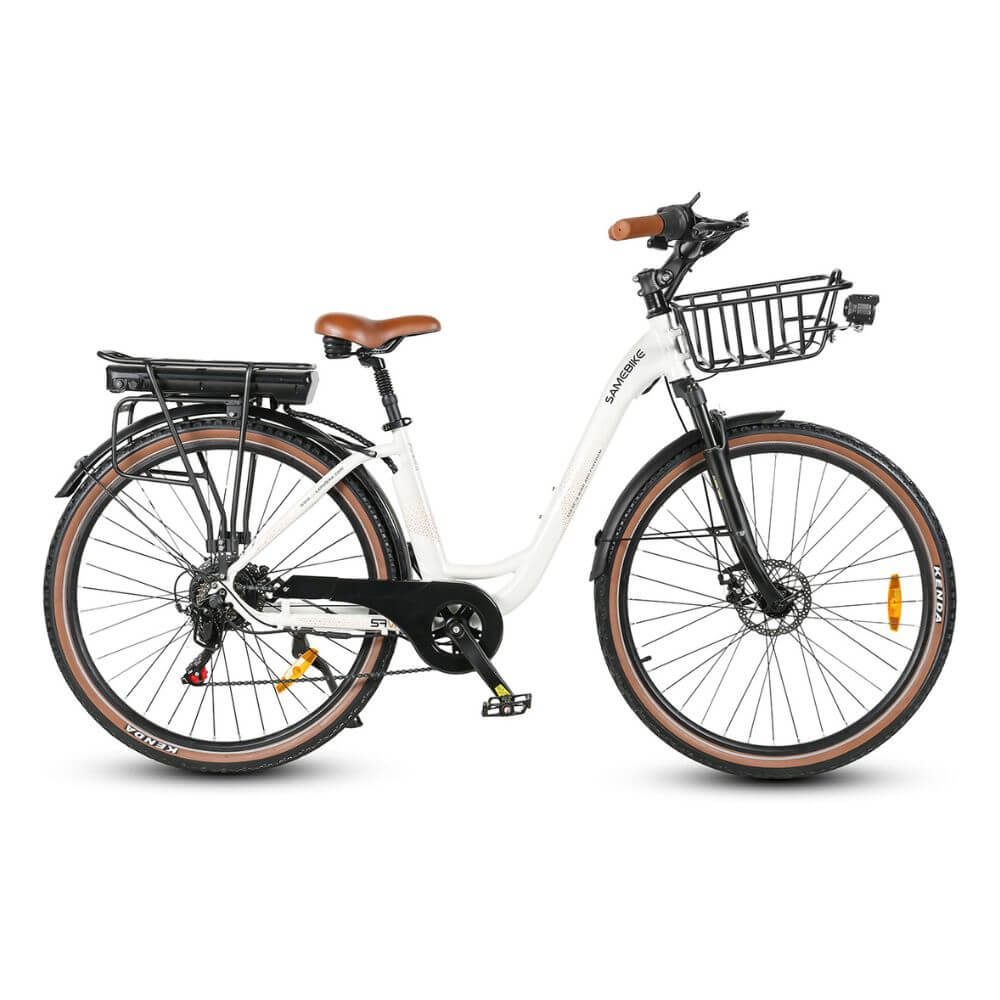 City E-Bike Donna 28" 500W Shimano 7V con Cestino