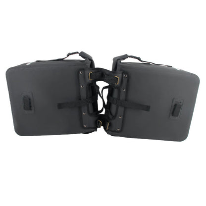 Sacoche double pour vélo 50 L étanche et réfléchissante avec fermeture par enroulement ​​Rangement pour vélo électrique