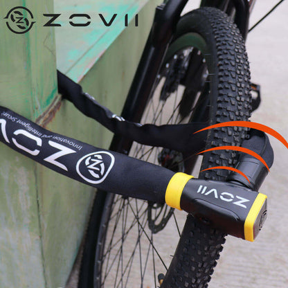 Chaîne Antivol Électrique en Acier Inox avec 3 Clés pour Vélo et Trottinette