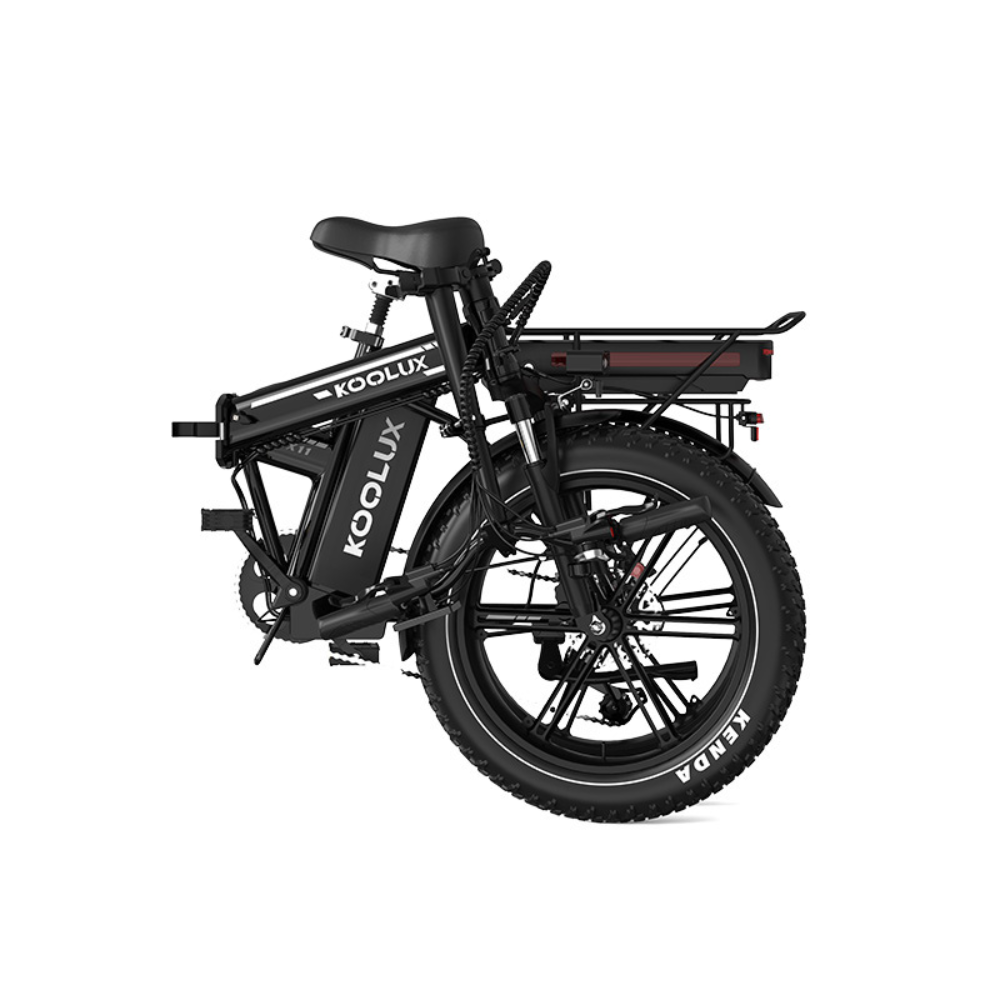 Bici elettrica KOOLUX X11 con doppia batteria 13Ah + 10.4Ah montata sul telaio
